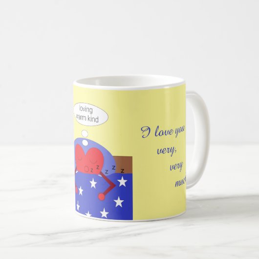 私のハートがあなたを夢見る： コーヒーマグカップ (正面右)