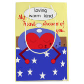 私のハートがあなたを夢見る： ミディアムペーパーバッグ (正面)