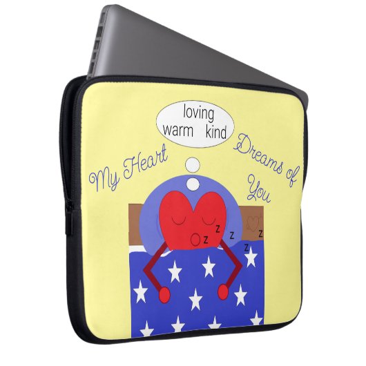 私のハートがあなたを夢見る: ラップトップスリーブ (正面右)