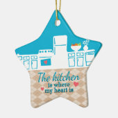 私のハートがベーカーのクリスマスのキッチン料理 セラミックオーナメント (左)