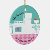 私のハートがベーカーのクリスマスのキッチン料理 セラミックオーナメント (右)