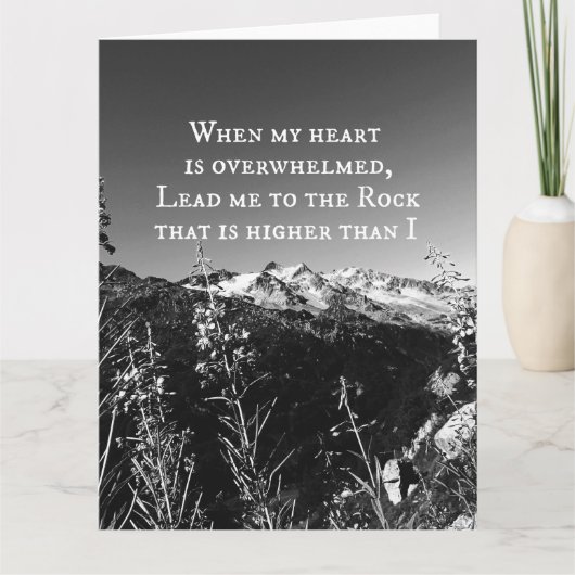 私のハートが圧倒された聖書の詩である時 カード (正面)