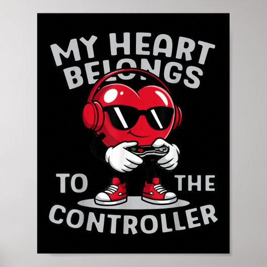 私のハートが属するビデオゲーマーValentinesの日 ポスター (正面)