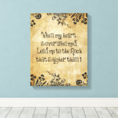 私のハートが聖書の聖句に圧倒されたとき キャンバスプリント (インサイチュ (ウッドフロア))