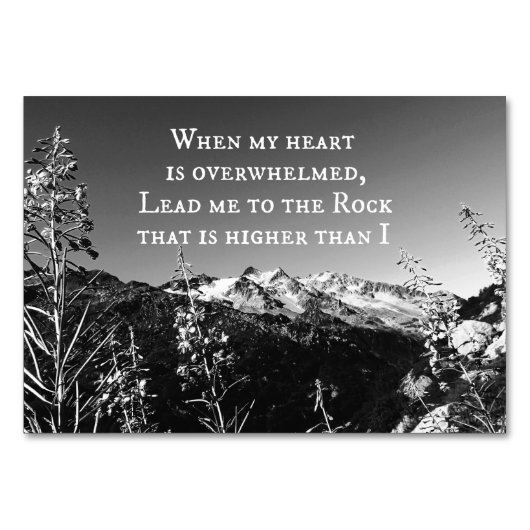 私のハートが聖書の聖句に圧倒されたとき テーブルナンバー (裏面)