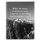 私のハートが聖書の聖句に圧倒されたとき ノートブック (正面)