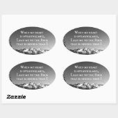 私のハートが聖書の聖句に圧倒されたとき 楕円形シール (シート)