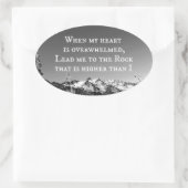 私のハートが聖書の聖句に圧倒されたとき 楕円形シール (バッグ)