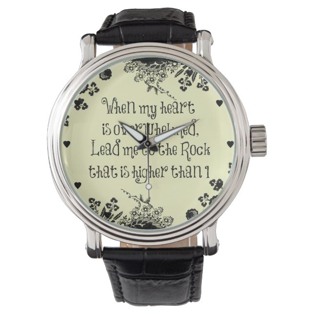 私のハートが聖書の聖句に圧倒されたとき 腕時計 (正面)
