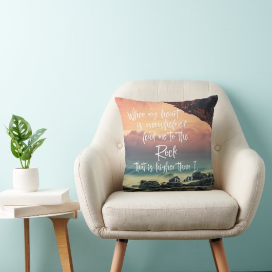 私のハートが詩篇の聖句を圧倒したとき クッション (椅子)