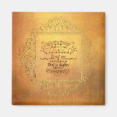 私のハートが詩篇61に圧倒される聖書の詩 マグネット (正面)