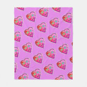 私のハートが輝く フリースブランケット (正面)