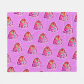 私のハートが輝く フリースブランケット (正面(横))