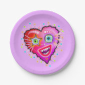 私のハートが輝く ペーパープレート (正面)