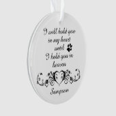 私のハートでペットの思い出パーソナライズされた オーナメント (正面)