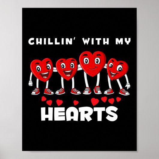 私のハートとチリンバレンタインデーおもしろいボーイズgir ポスター (正面)