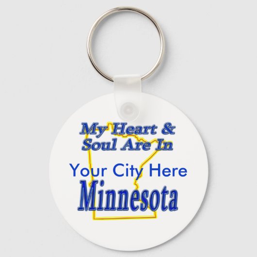 私のハートと魂はミネソタにある キーホルダー (正面)