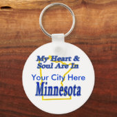 私のハートと魂はミネソタにある キーホルダー (正面)