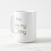 私のハートにマグを歌わせます コーヒーマグカップ (正面左)