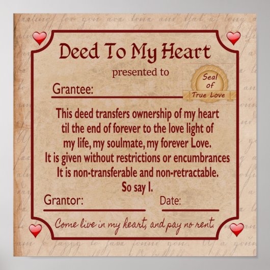 私のハートに対する行為_ロマンチックな宣言 ポスター (正面)