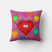 私のハートに幸せな枕をします クッション (裏面)