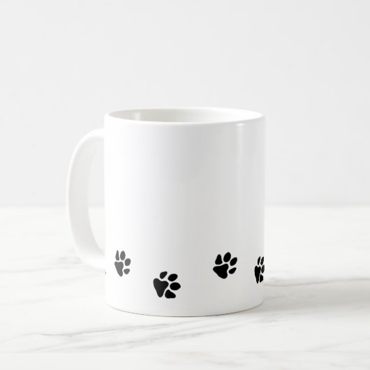 私のハートに手でプリント コーヒーマグカップ (正面左)