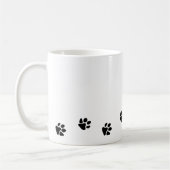 私のハートに手でプリント コーヒーマグカップ (左)