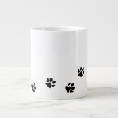 私のハートに手でプリント ジャンボコーヒーマグカップ (正面)