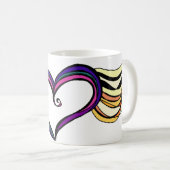 私のハートに翼のマグがあります コーヒーマグカップ (正面右)