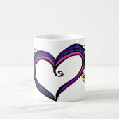 私のハートに翼のマグがあります コーヒーマグカップ (中央)
