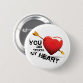 私のハートに触れました 缶バッジ (正面&裏面)