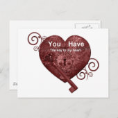 私のハートに鍵がある ポストカード (正面/裏面)