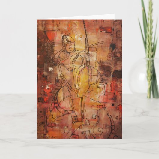 私のハートのひもの挨拶状を遊ぶこと カード (正面)