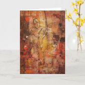 私のハートのひもの挨拶状を遊ぶこと カード (黄色い花)