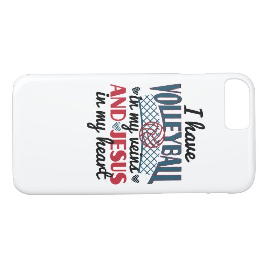 私のハートのコーチの私の静脈イエス・キリストのバレーボール Case-Mate iPhoneケース (裏面(横))