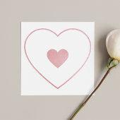 私のハートのハート赤面ピンクフォイルマザーズの日 サンキューカード