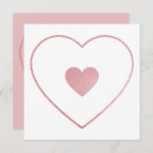 私のハートのハート赤面ピンクフォイルマザーズの日 サンキューカード (正面/裏面)