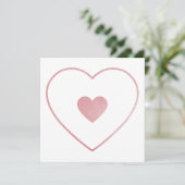 私のハートのハート赤面ピンクフォイルマザーズの日 サンキューカード (スタンド正面)