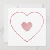 私のハートのハート赤面ピンクフォイルマザーズの日 サンキューカード (正面)