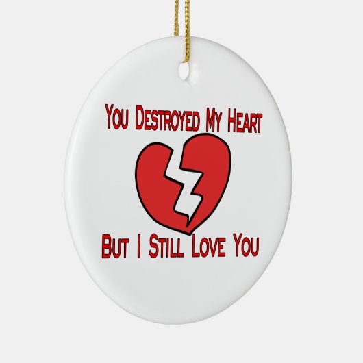 私のハートのバレンタインを破壊しました セラミックオーナメント (右)