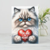 私のハートのバレンタイン詩 ペルシャ猫 シーズンカード (スタンド正面)