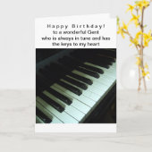 私のハートのバースデー・カードへの鍵 カード (黄色い花)