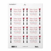 私のハートのフォークベーキングラベル ラベル (フルシート)