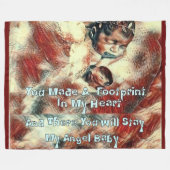 私のハートのフリースブランケットの足跡、 フリースブランケット (正面(横))