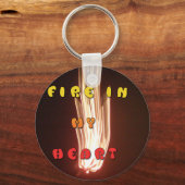 私のハートのブリリアント花火の中で火はHakuna Matata. キーホルダー (正面)