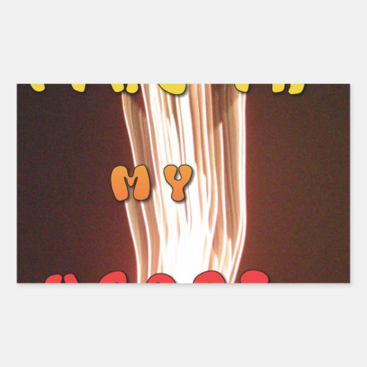 私のハートのブリリアント花火の中で火はHakuna Matata. 長方形シール (正面)