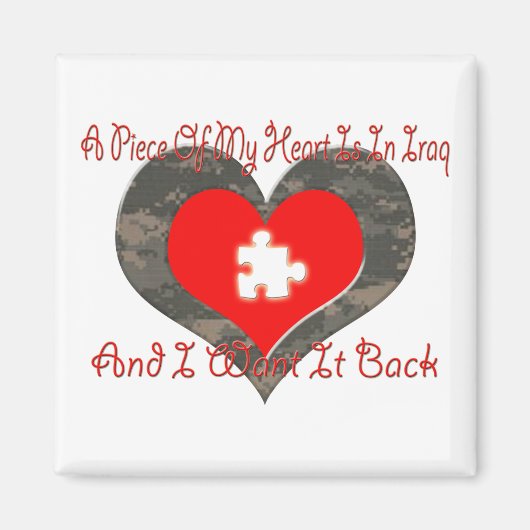 私のハートの一部はイラク磁石 マグネット (正面)