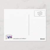 私のハートの中で歩く、かわいいフクロウの贈り物 ポストカード (裏面)