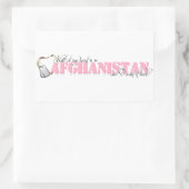 私のハートの半分はアフガニスタンだ 長方形シール (バッグ)