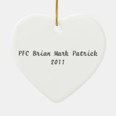 私のハートの半分はアフガニスタンのオーナメントにあります セラミックオーナメント (裏面)